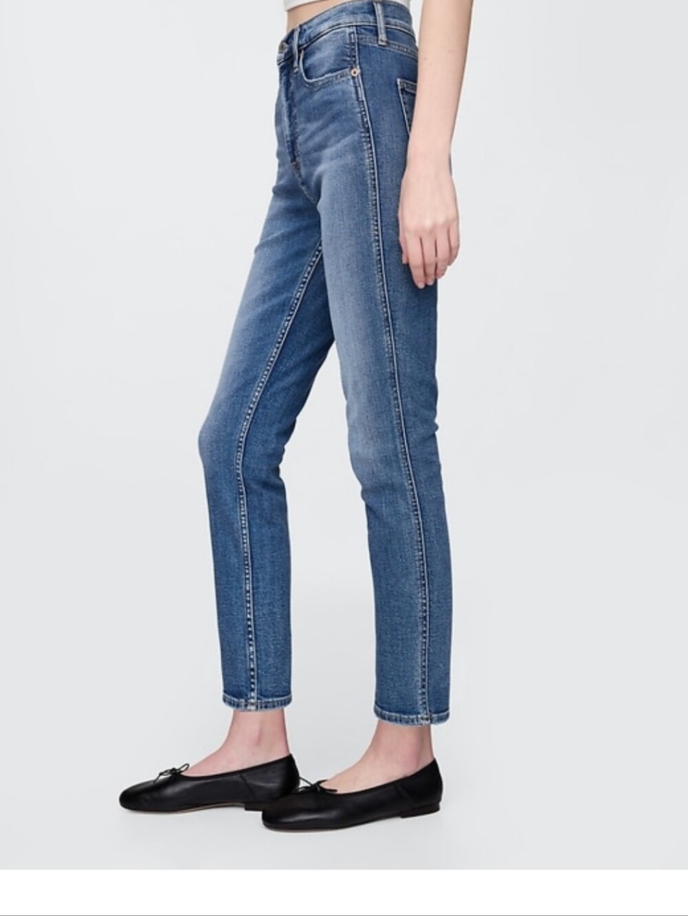 GAP Vintage Slim High Rise Jeans |Crop | Medium Indigo | 24P